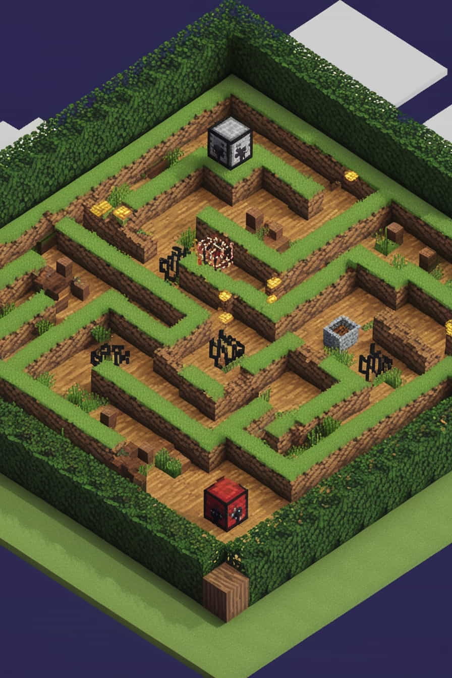 a challenging minecraft maze for you and your friends 