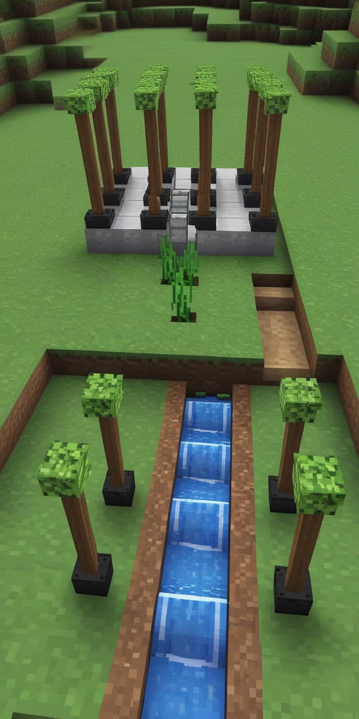 a compact sugarcane minecraft farm with pistons (3) 