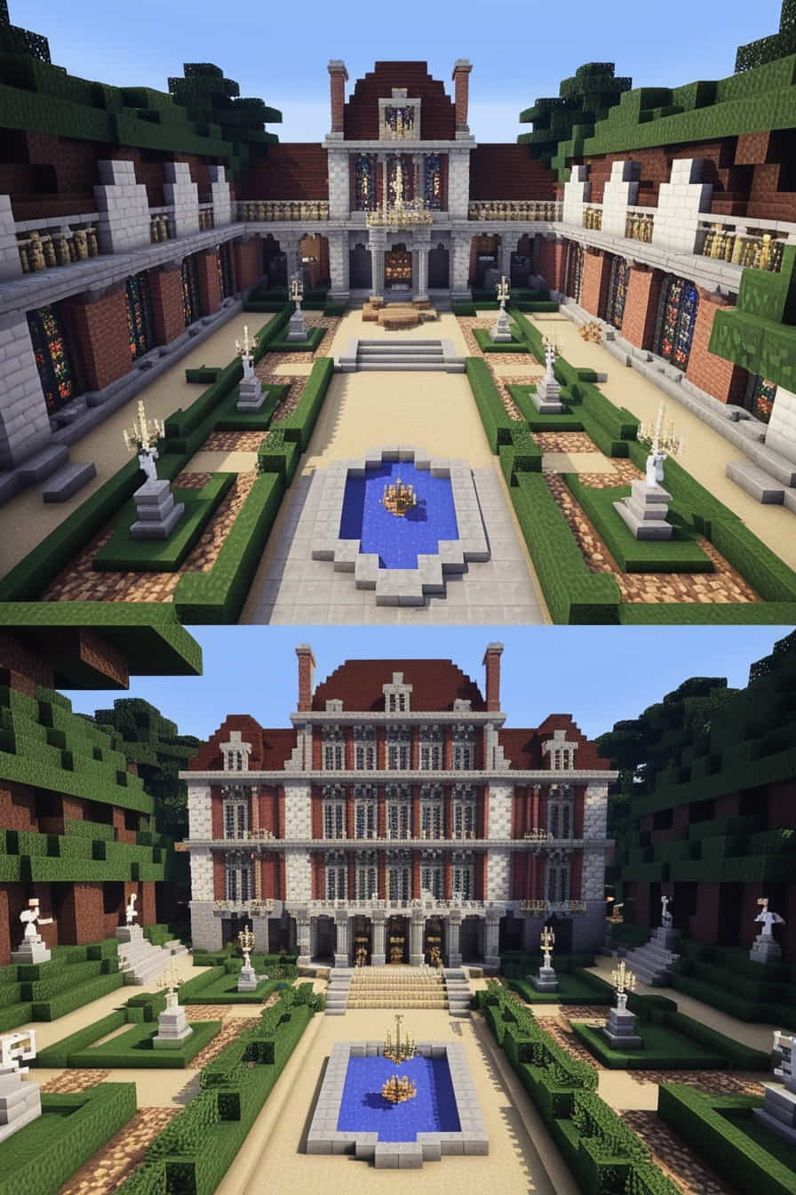 a graceful renaissance minecraft chteau with stone bricks (1) 