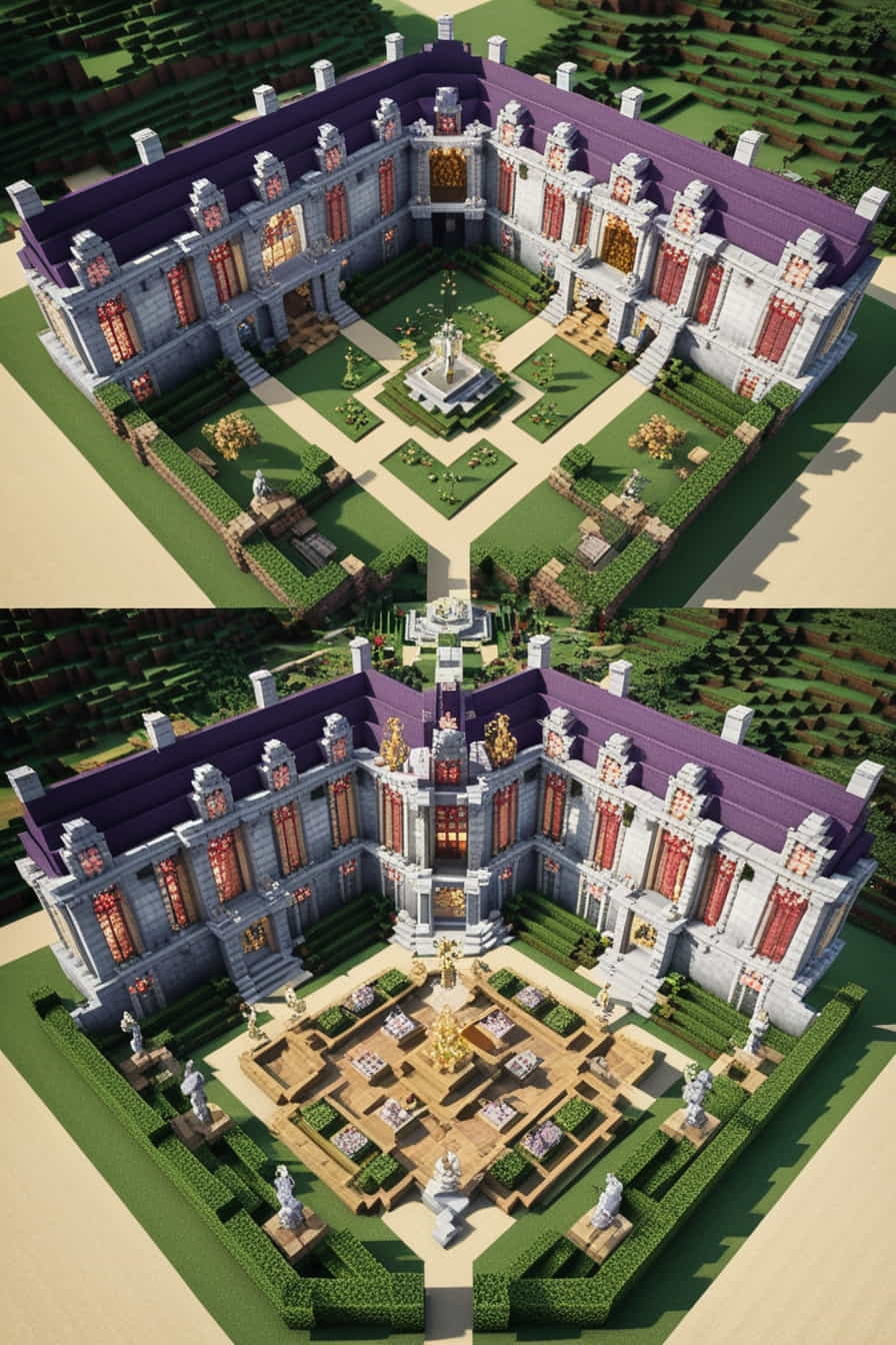 a graceful renaissance minecraft chteau with stone bricks (3) 