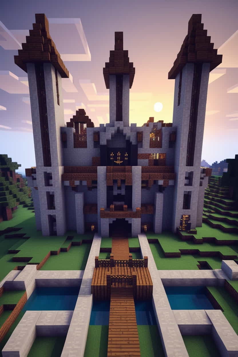 a grand medieval minecraft castle complete with towers 1 