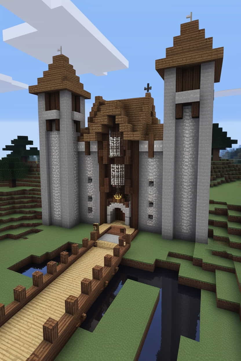 a grand medieval minecraft castle complete with towers 3 