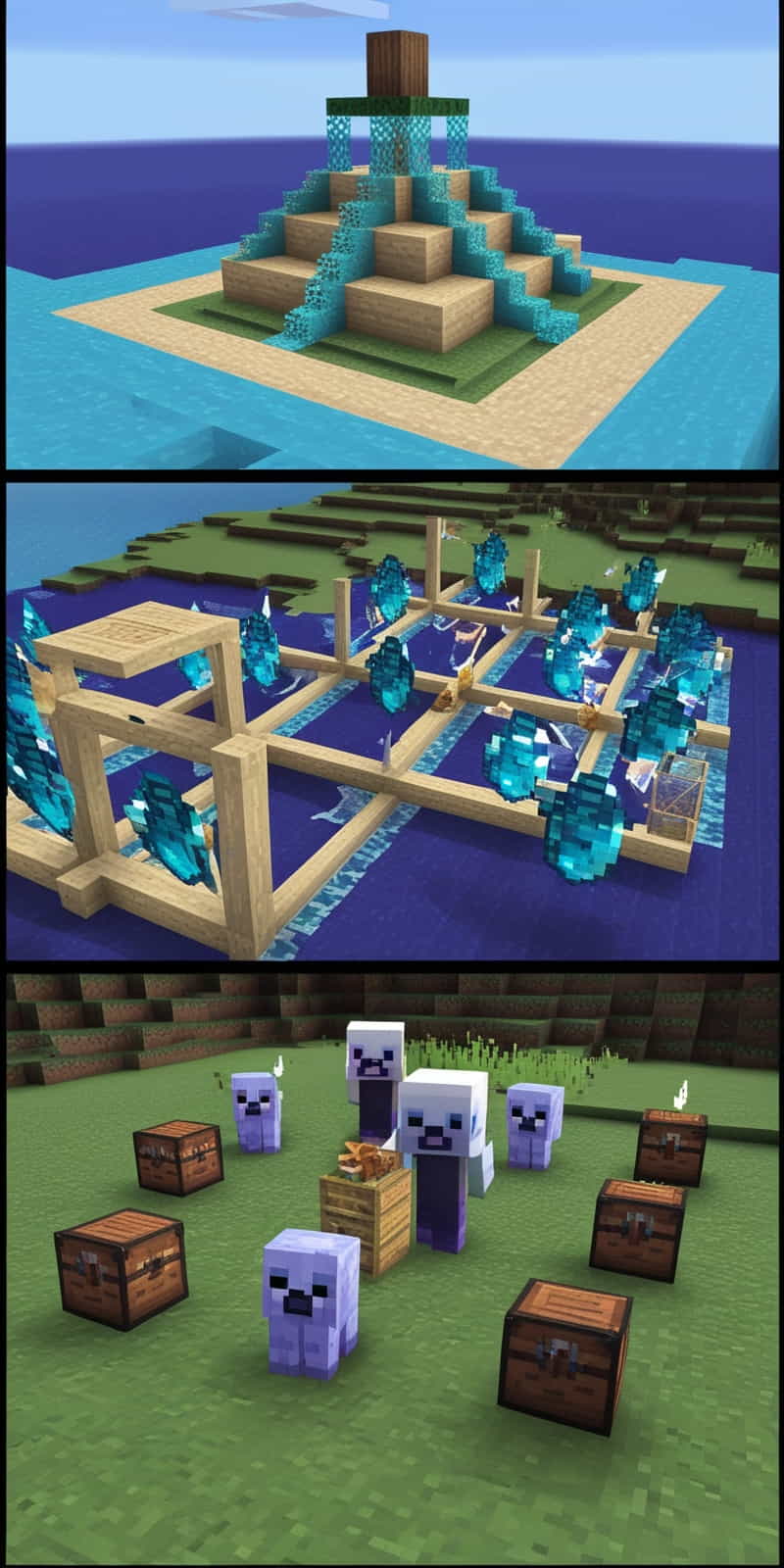 a guardian minecraft farm near an ocean monument (2) 