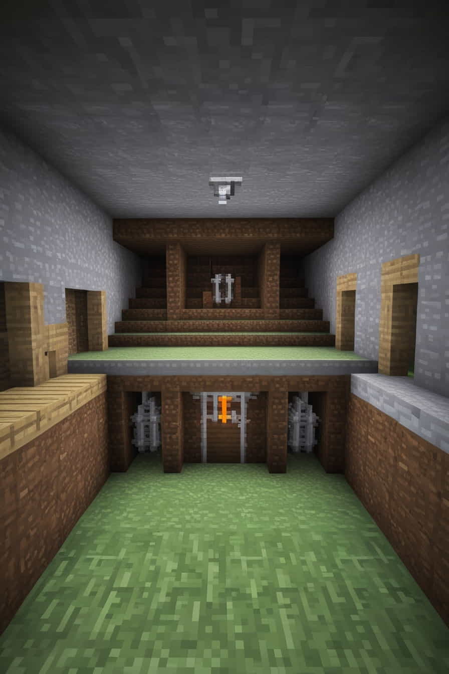 a hidden underground minecraft bunker use stone iron 3 