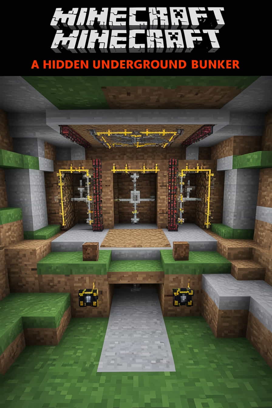 a hidden underground minecraft bunker use stone iron a 