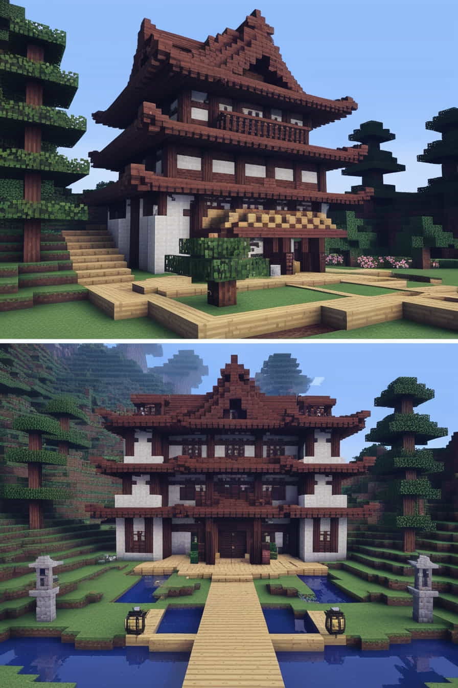 a japanesestyle minecraft castle inspired by feudal ar 2 