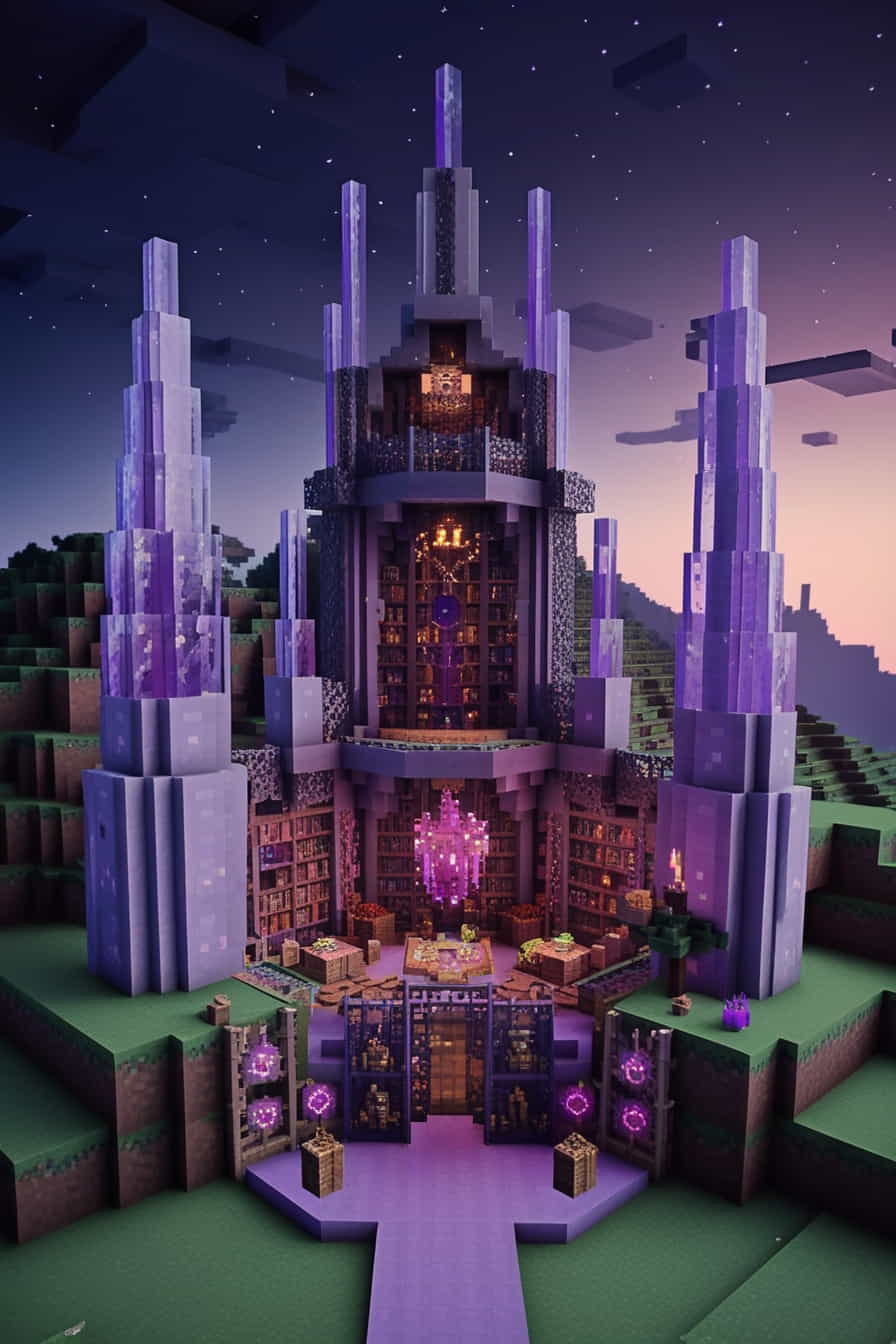 a magical minecraft citadel fit for wizards and sorcerer (1) 