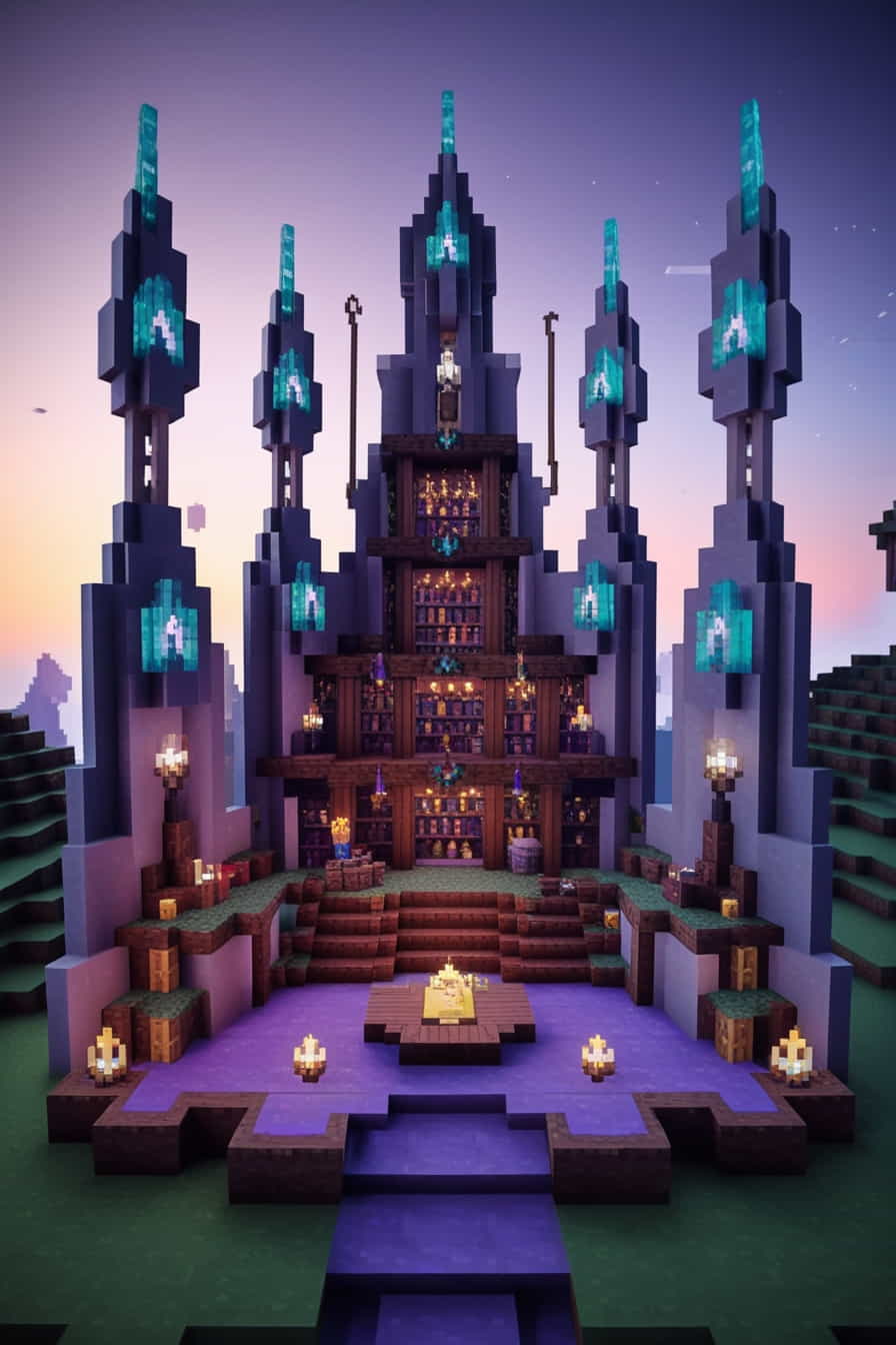 a magical minecraft citadel fit for wizards and sorcerer (3) 