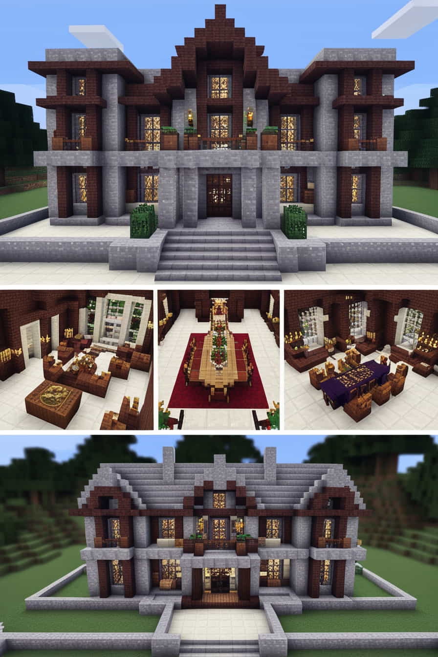 a minecraft grand manor for a noble family 3 