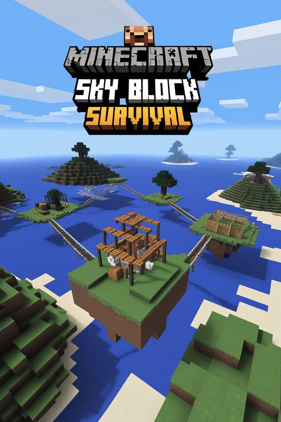 a minecraft sky block survival world  (1) 