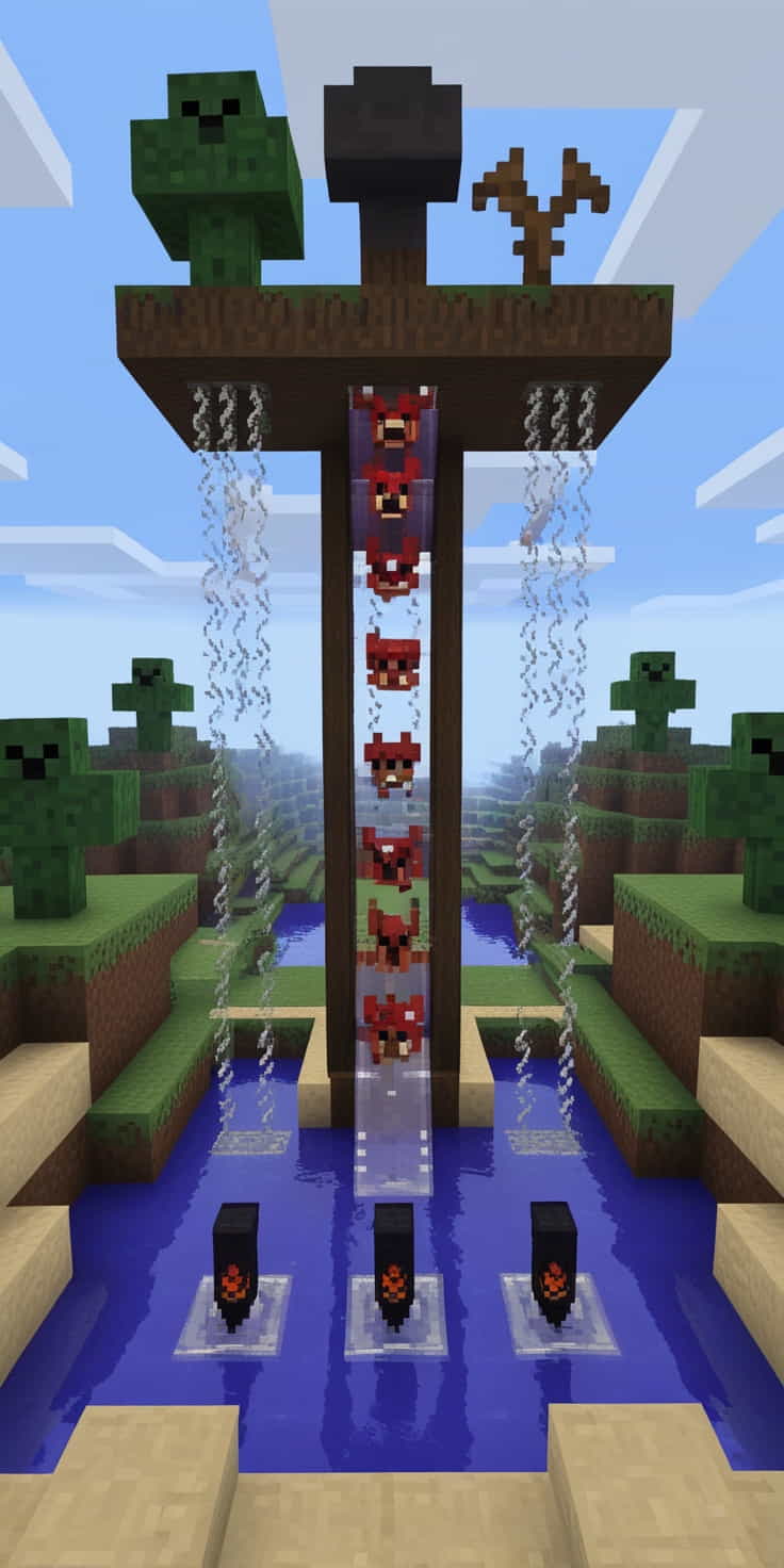 a mob minecraft farm can generate drops like gunpowder 