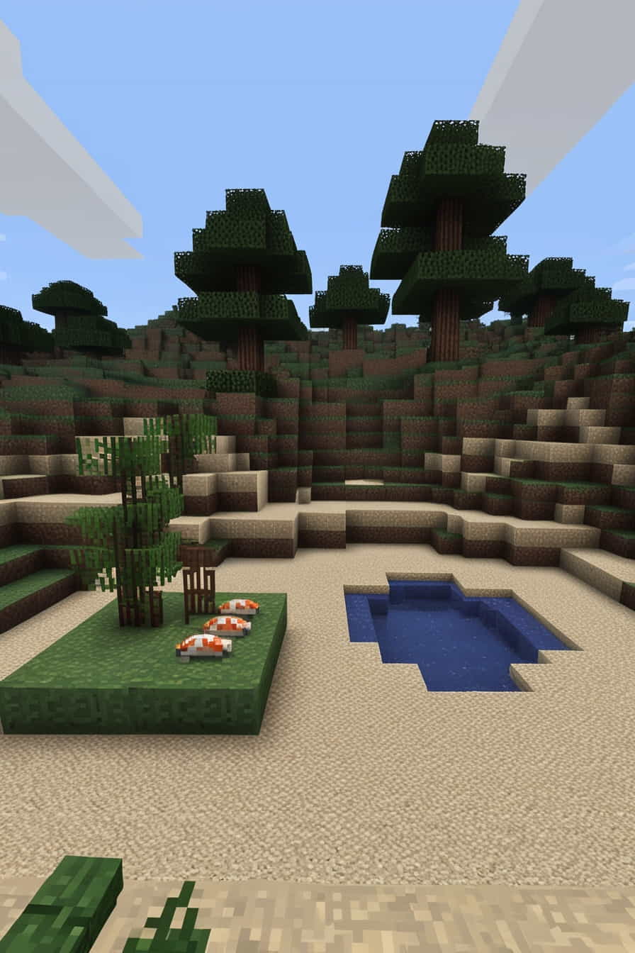 a peaceful minecraft zen garden using sand gravel (2) 