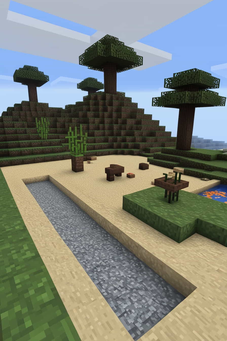 a peaceful minecraft zen garden using sand gravel (3) 