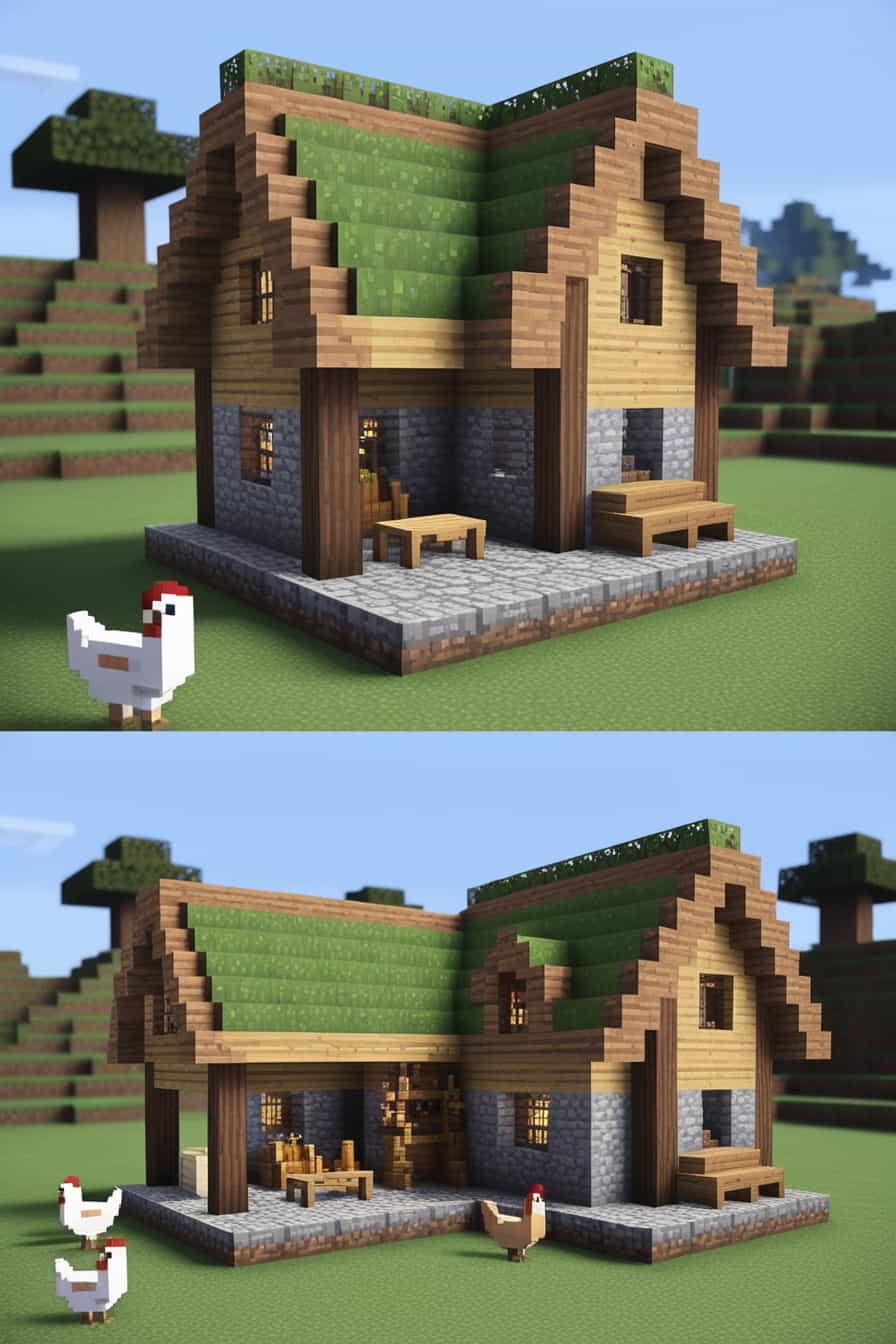 a simple yet charming peasants minecraft house (2) 