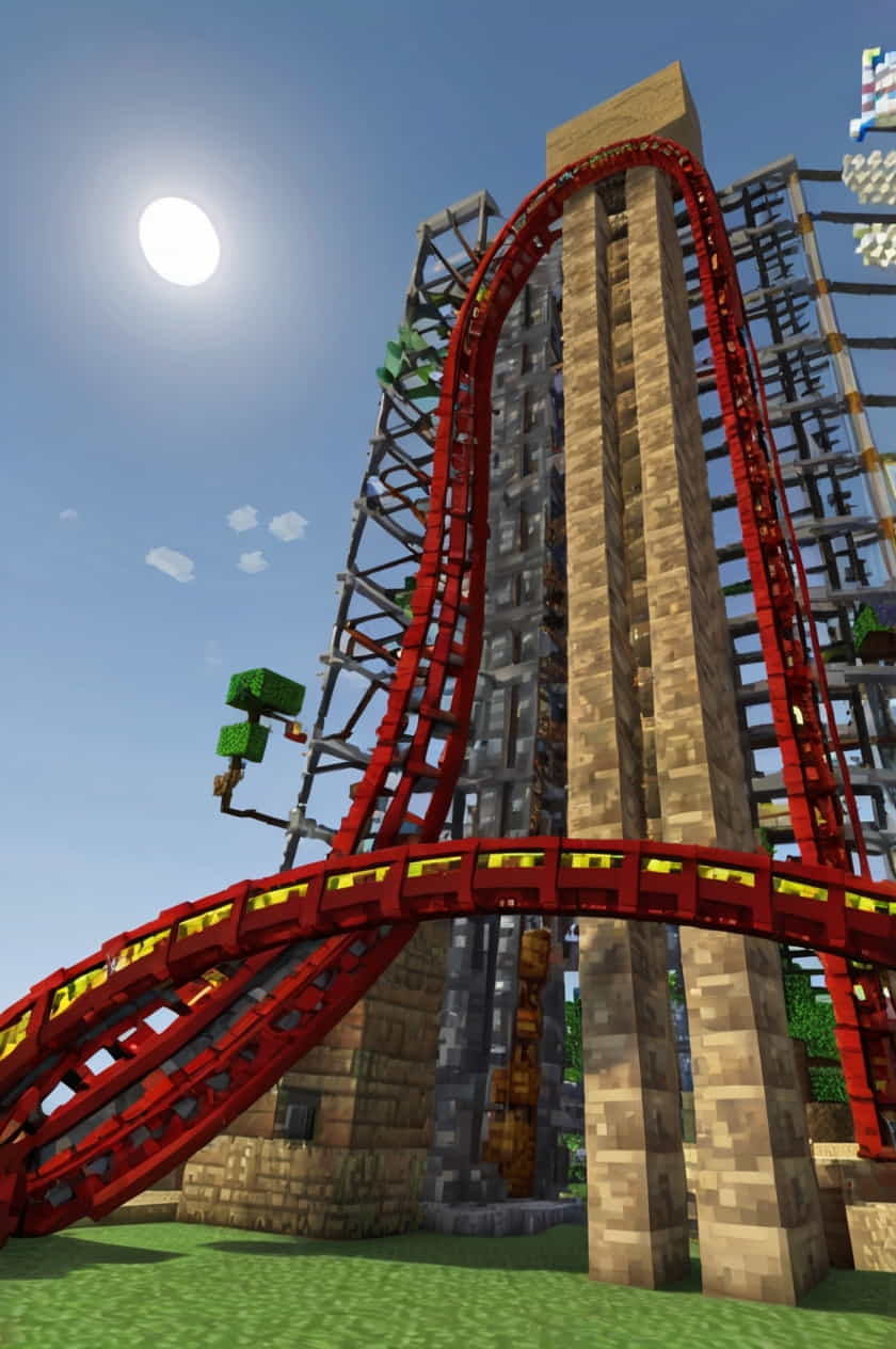 a thrilling minecraft roller coaster using redstone  (2) 