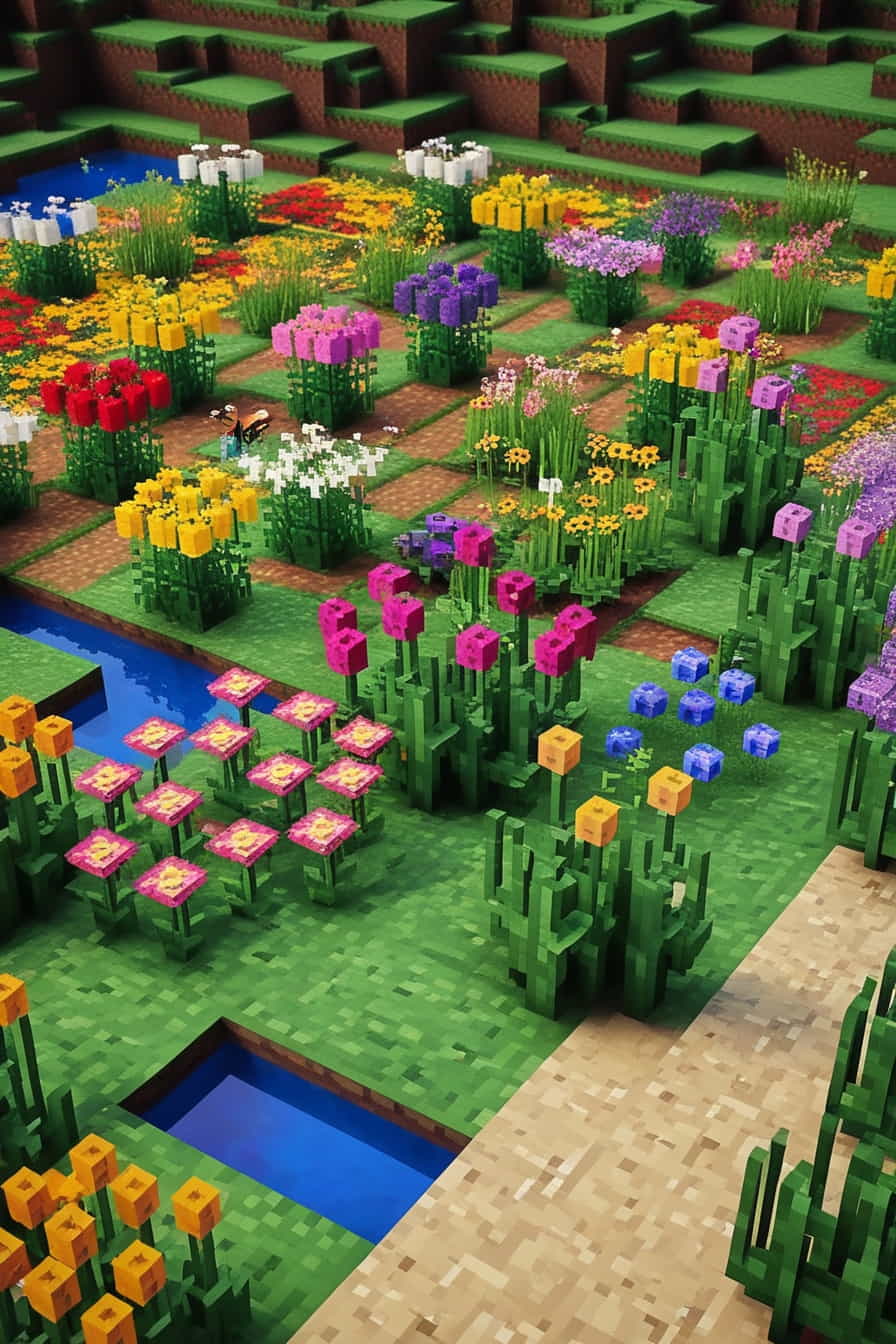 a vibrant minecraft flower meadowmix different types flower (1) 