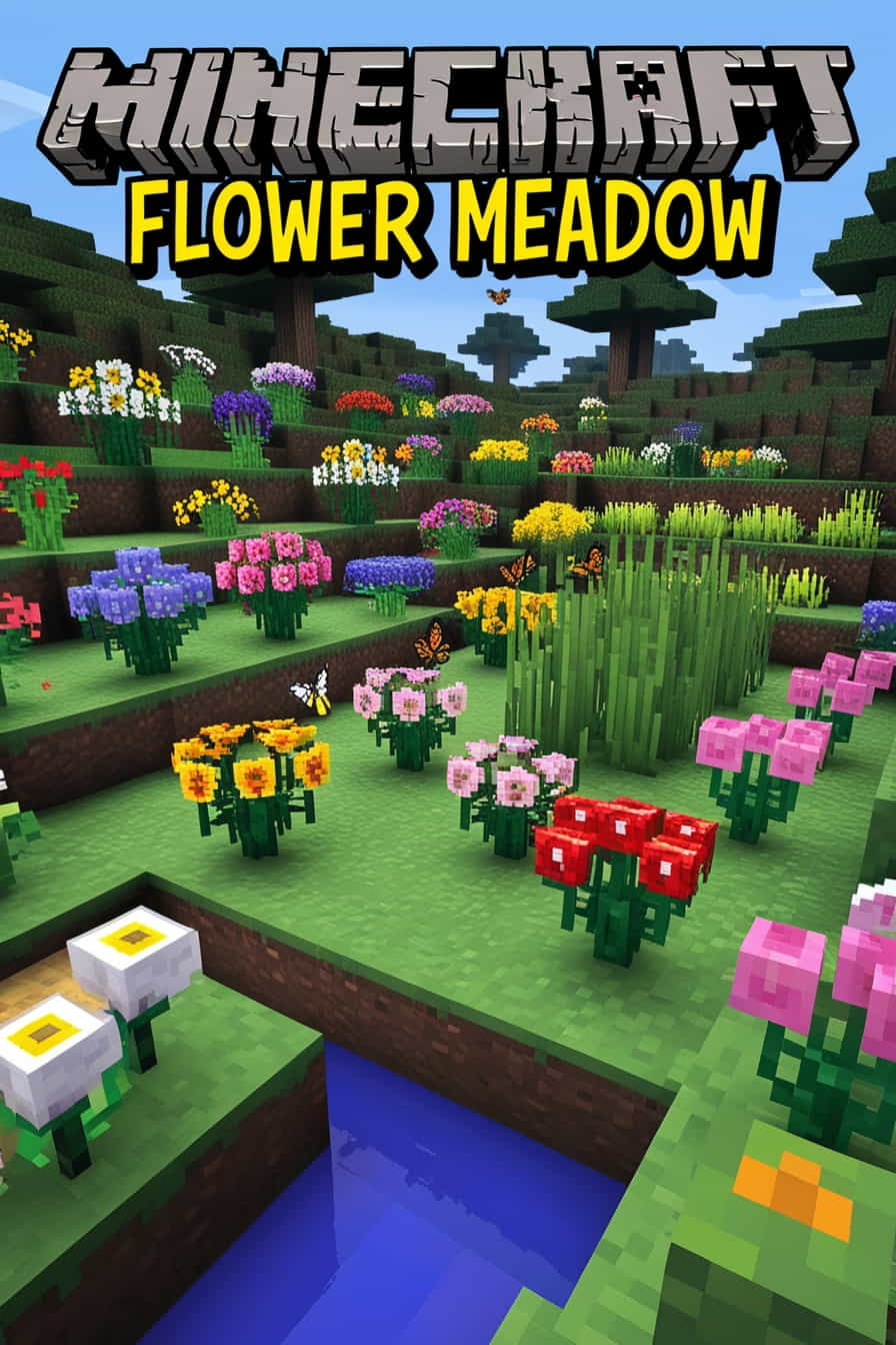 a vibrant minecraft flower meadowmix different types flower (4) 