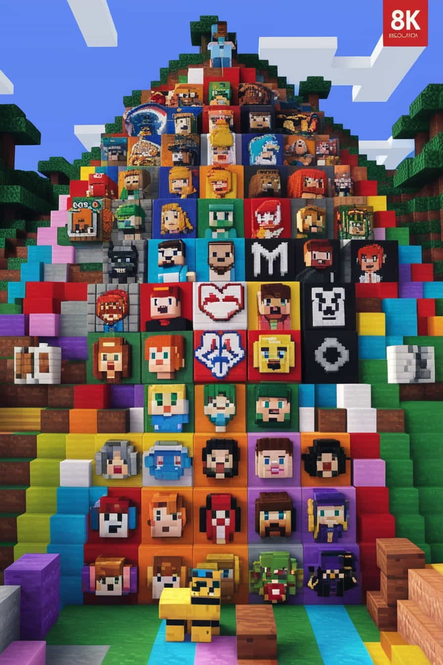 a vibrant minecraft pixel art  (3) 