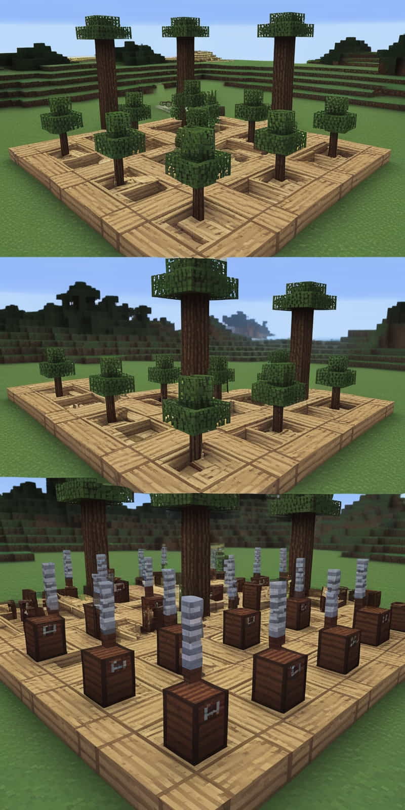 an automatic minecraft tree farm uses a tnt duplicator 3 