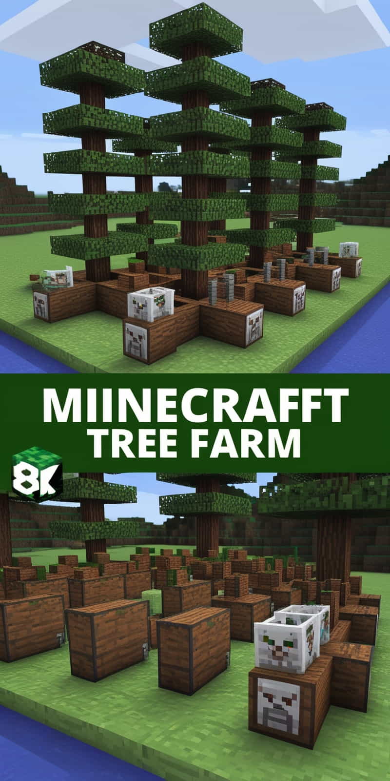 an automatic minecraft tree farm uses a tnt duplicator