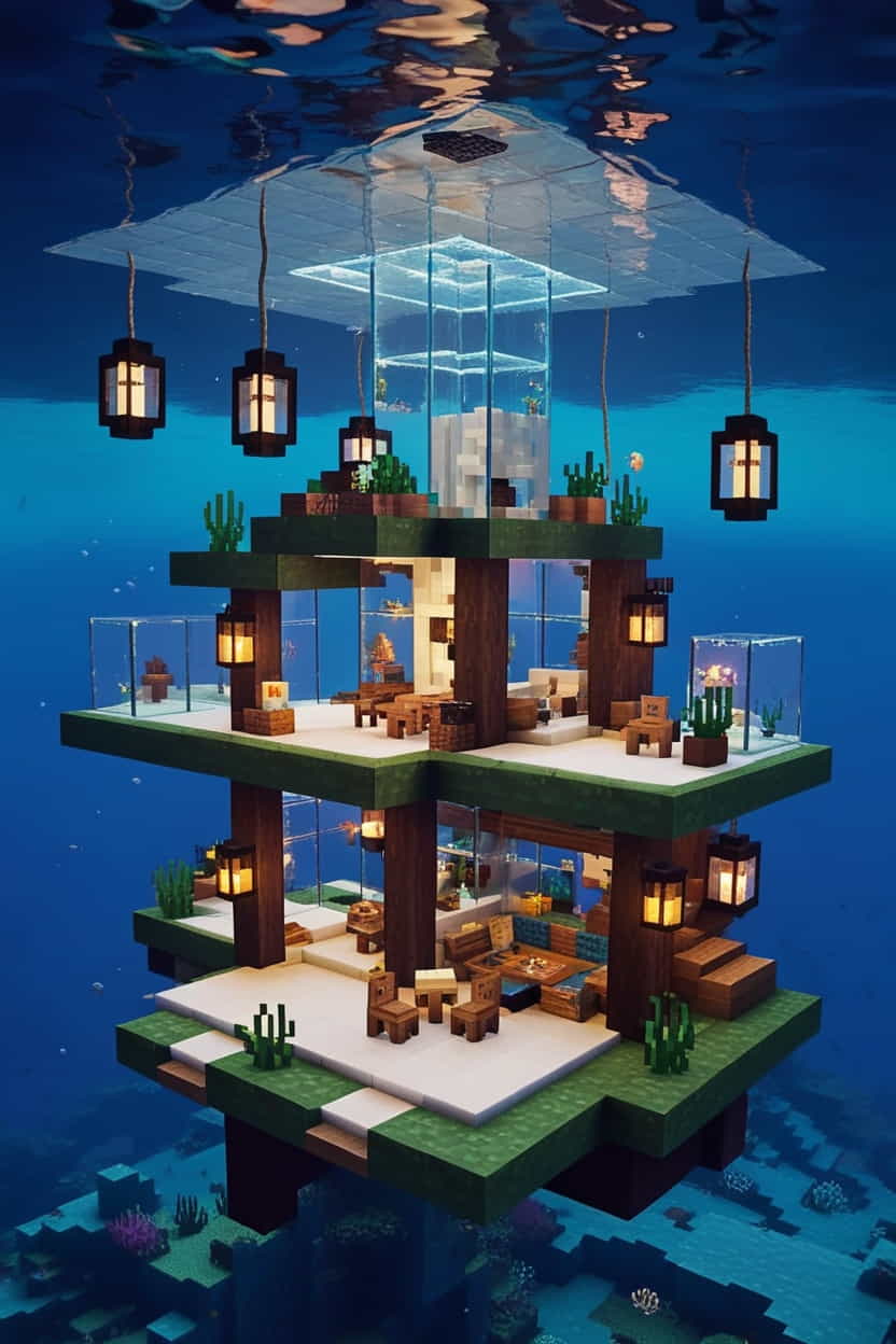 an underwater minecraft base for an adventurous living 0 