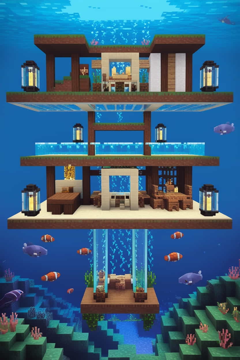 an underwater minecraft base for an adventurous living 3 