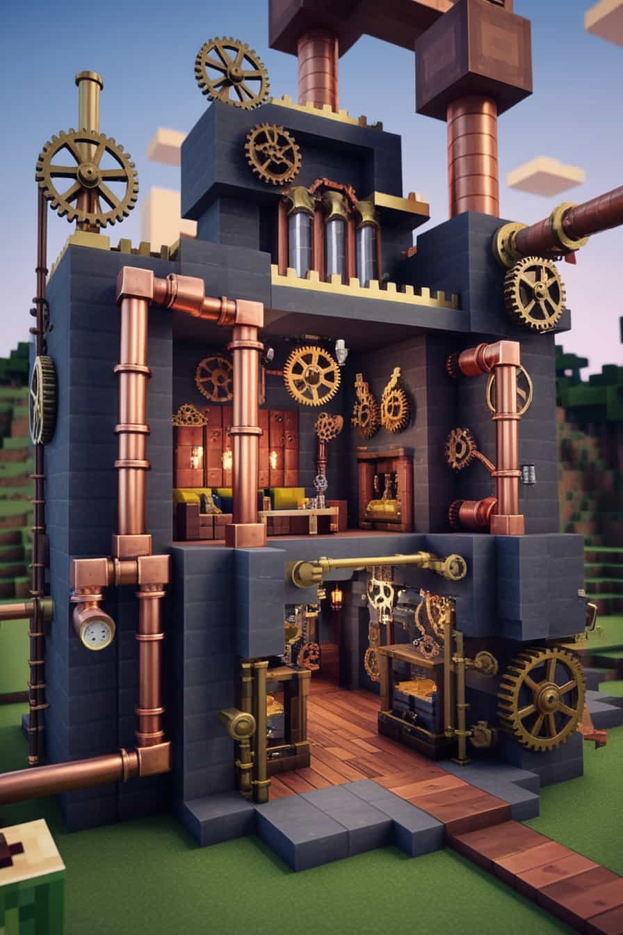 combine fantasy with industrial elements in a steampunk (3) 