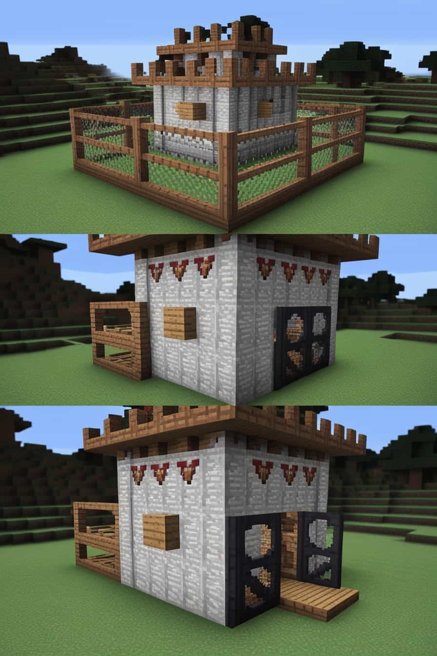 convert a medieval watchtower into a minecraft chicken 3 