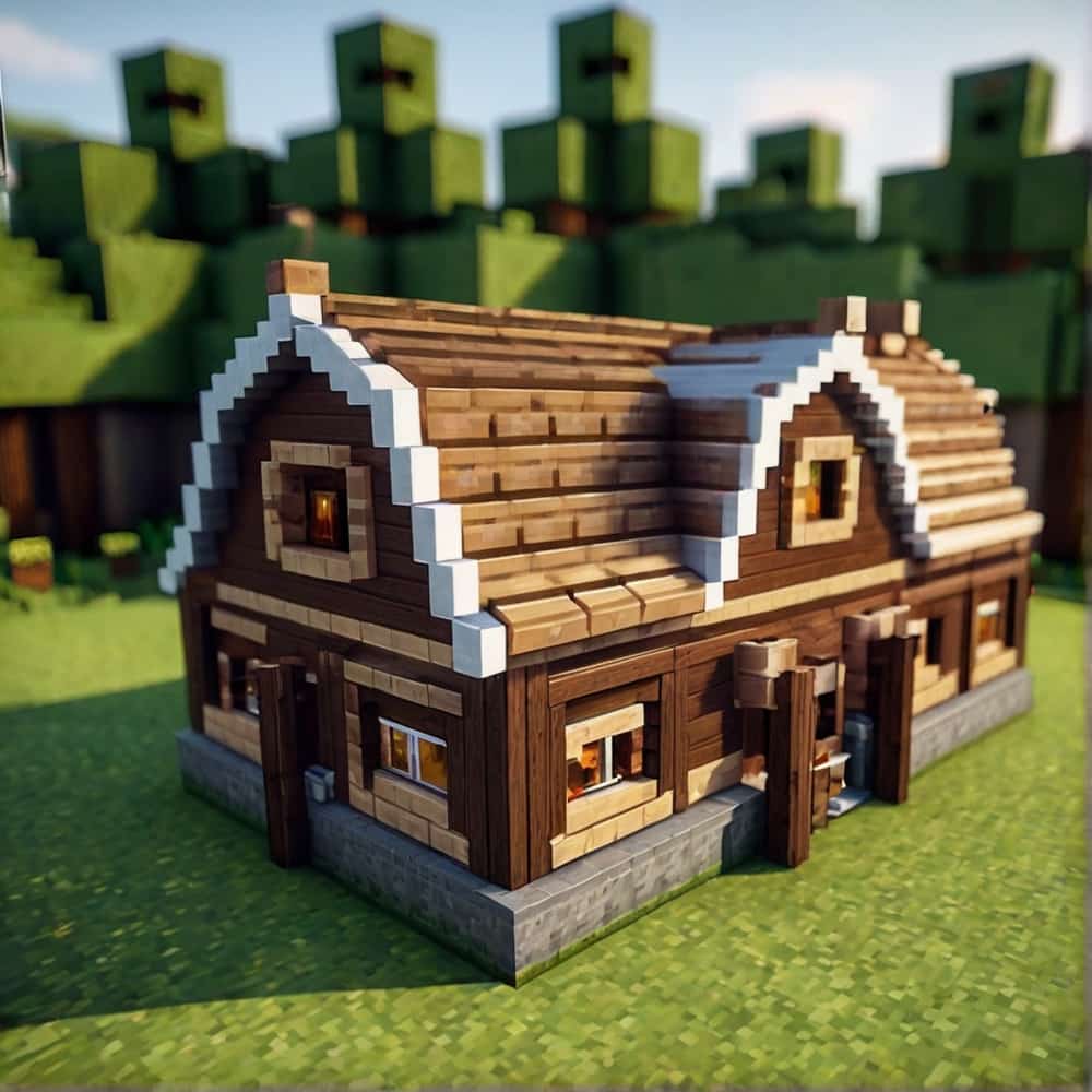 cute minecraft barn that combine the elements of a country home 1 