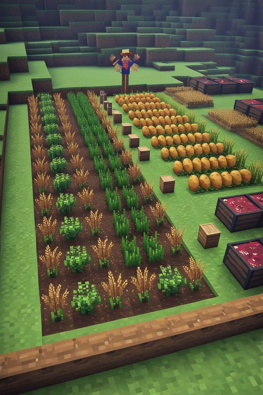 grow your own minecraft vegetables with a wellorganized  patch 2 