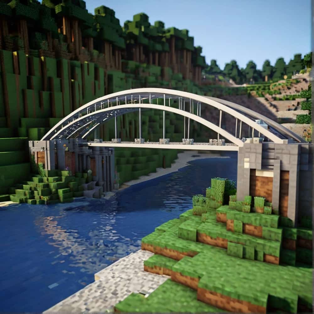         minecraft bridge ideas with a contemporary engineering with a large scale suspension bridge 2 