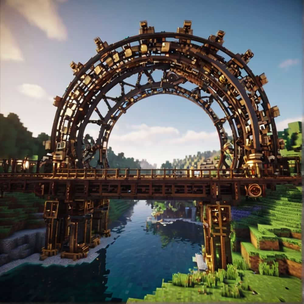 minecraft bridge ideas with combination of iron block 0 