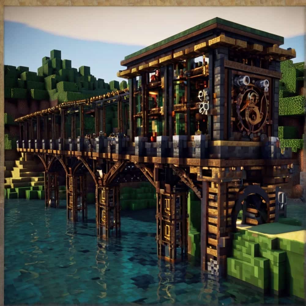 minecraft bridge ideas with combination of iron block 1 