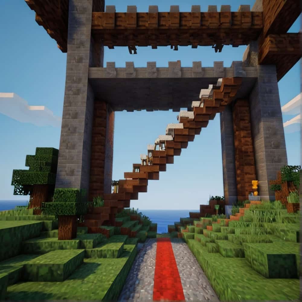 minecraft bridge ideas with redstone mechanics to build a working drawbridge 2 