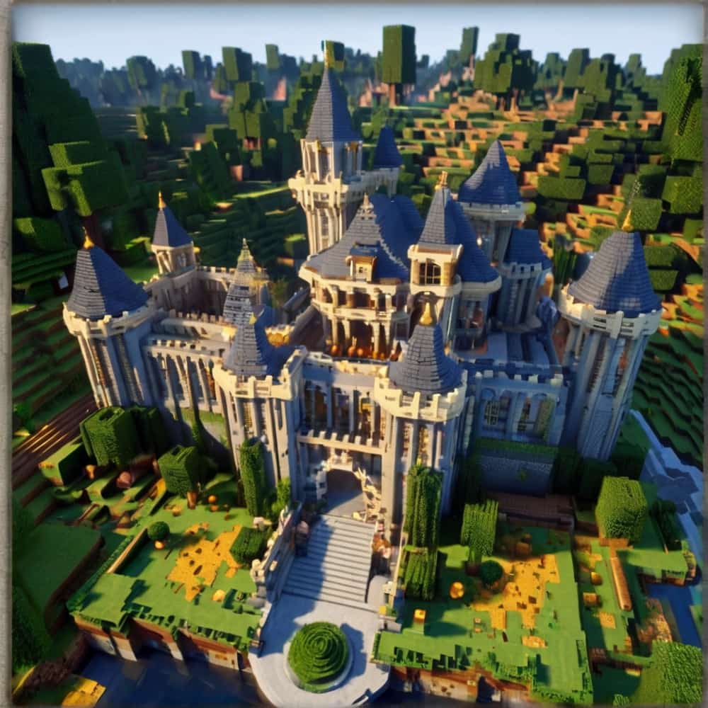 minecraft building ideas a castle inspired by the French Renaissance 