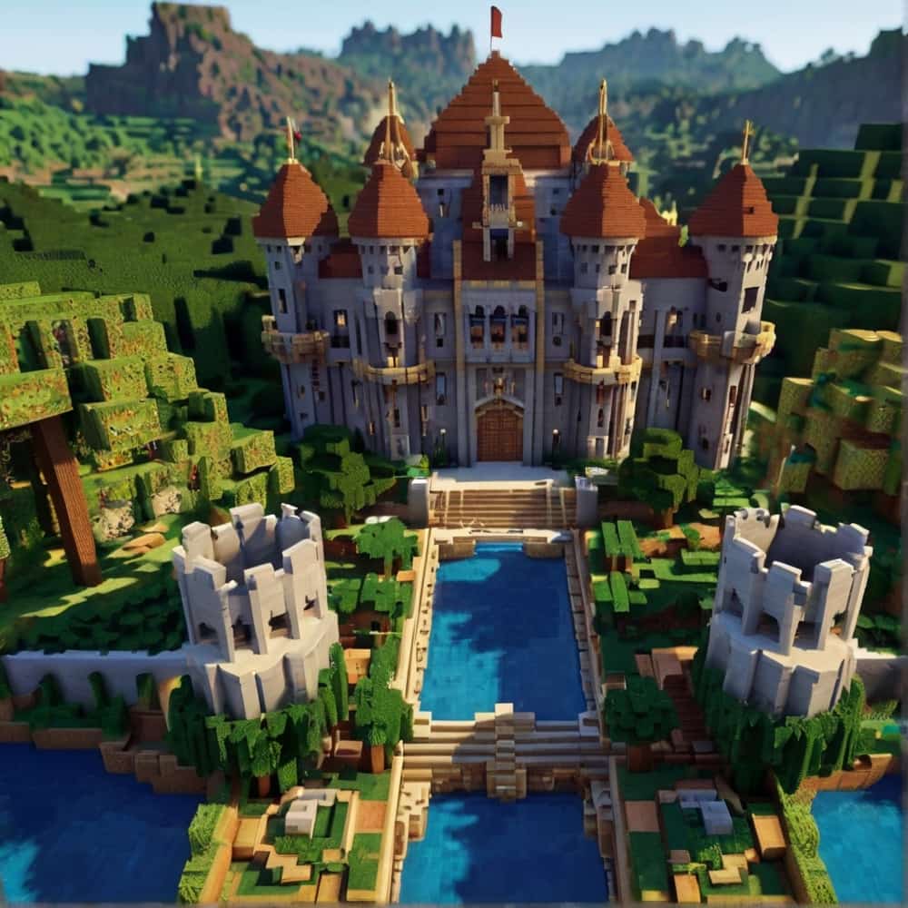 minecraft building ideas a castle inspired by the French Renaissance 2 