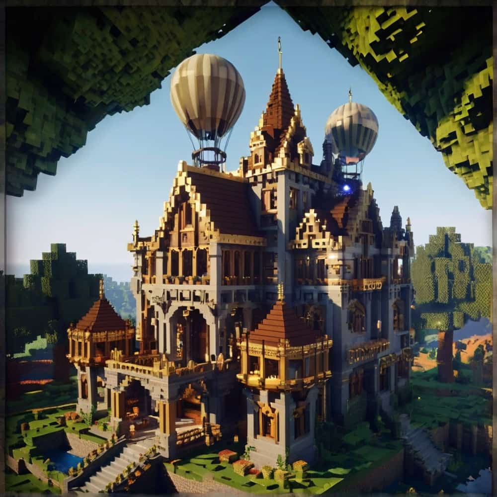 minecraft building ideas a castle with a combination 