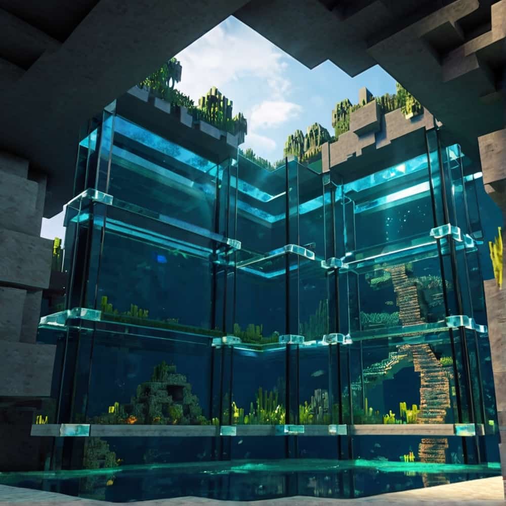 minecraft building ideas a fortress beneath the waves 0 