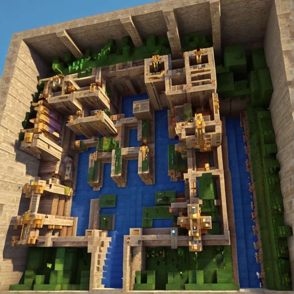 minecraft building ideas a fortress with a labyrinth layout confusing potential invaders 1