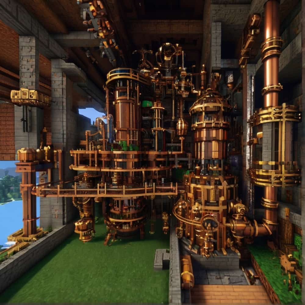 minecraft building ideas a fortress with a steampunk aesthetic 2 