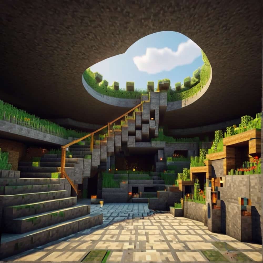 minecraft building ideas an underground fortress with a sprawling bunker system 2 