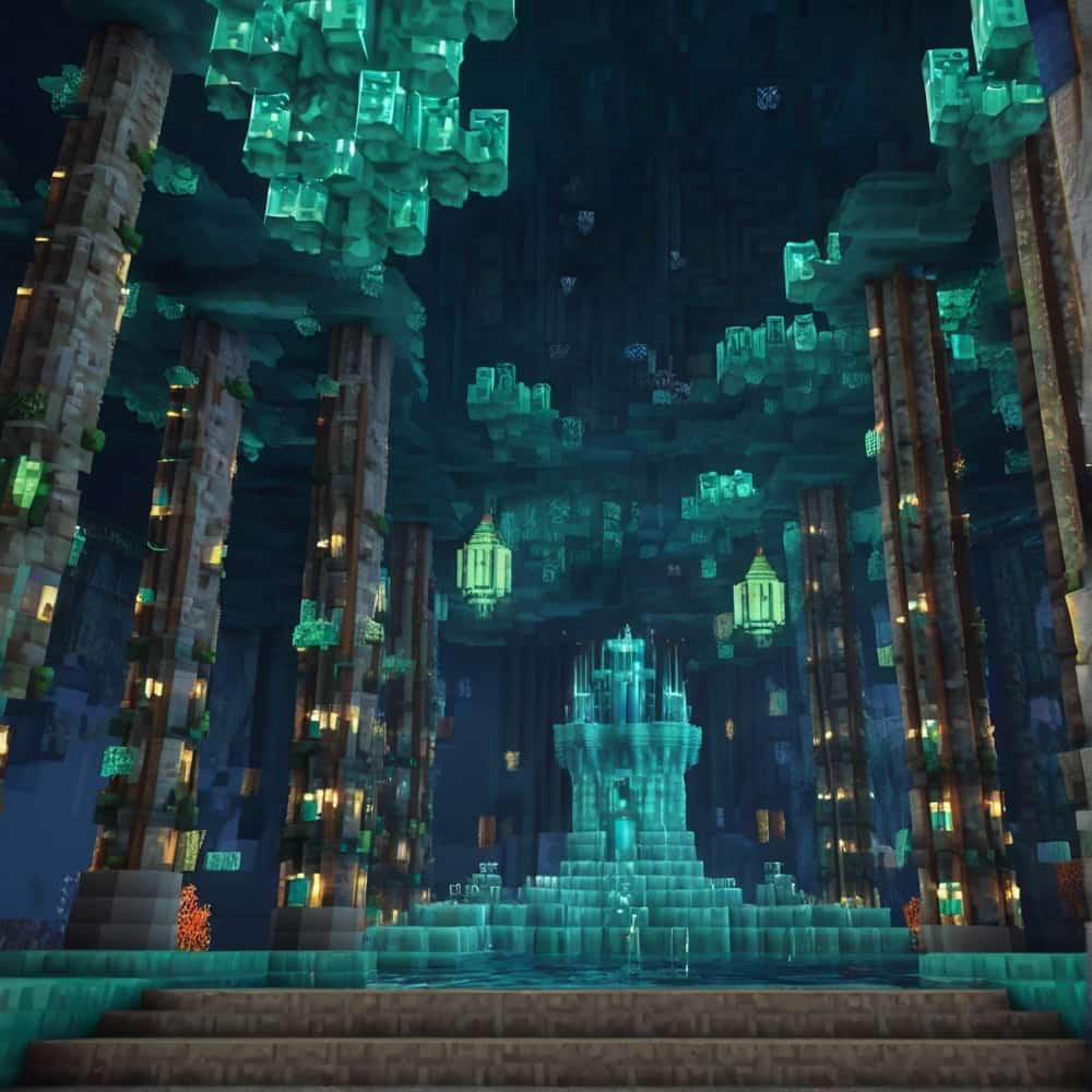         minecraft building ideas with a castle beneath the sea 2 