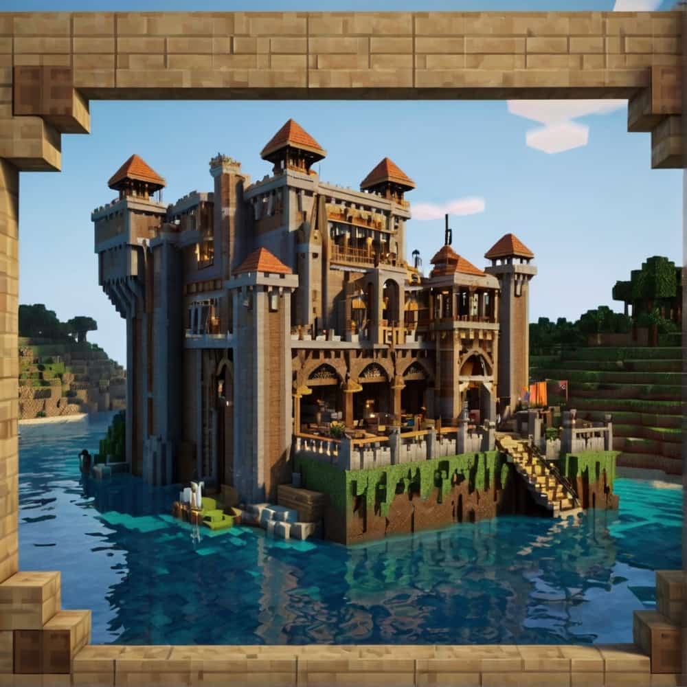 minecraft building ideas with a rugged coastal castle 1 