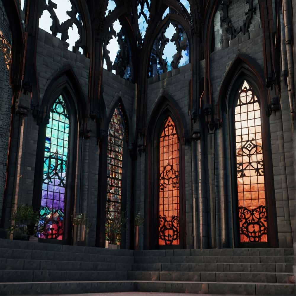 minecraft castle ideas in gothic architecture with pointed arches stained glass windows1 2 