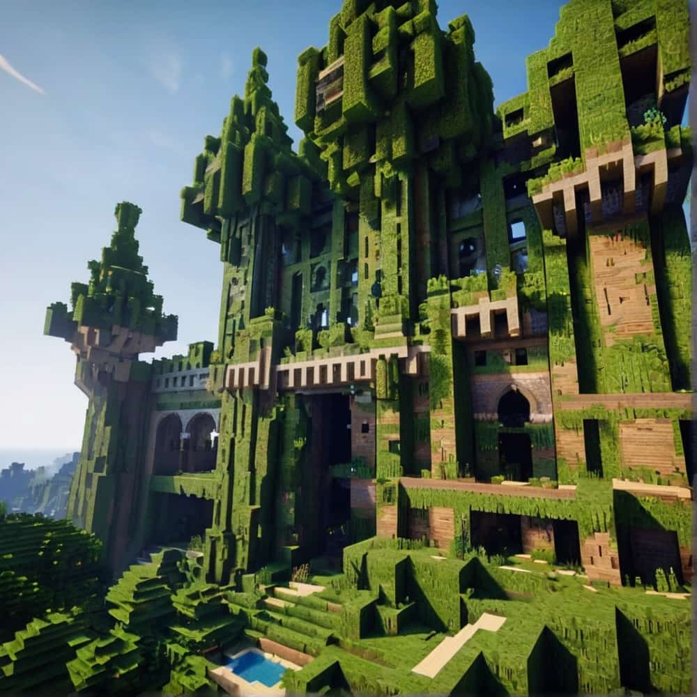 minecraft castle ideas with living trees into your castle walls and towers 1
         