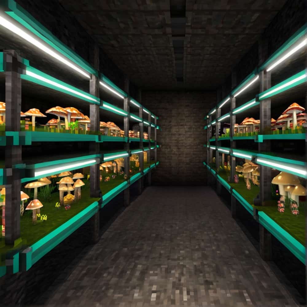 minecraft farm ideas in lowlight conditions underground to create a sprawling network of mushroom farms 2