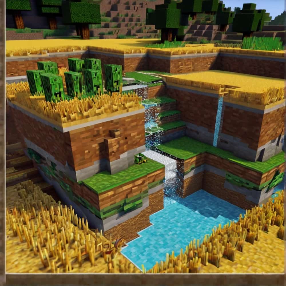 minecraft farm ideas in with redstone contraptions to create a field of wheat that automatically plants 3