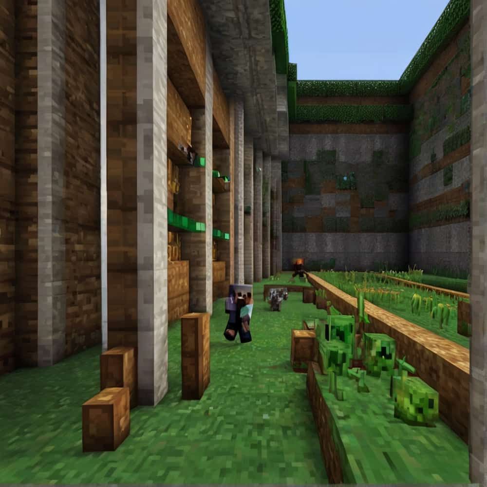             minecraft farm ideas where mobs do the work use skeletons to shoot arrows to break crops 1