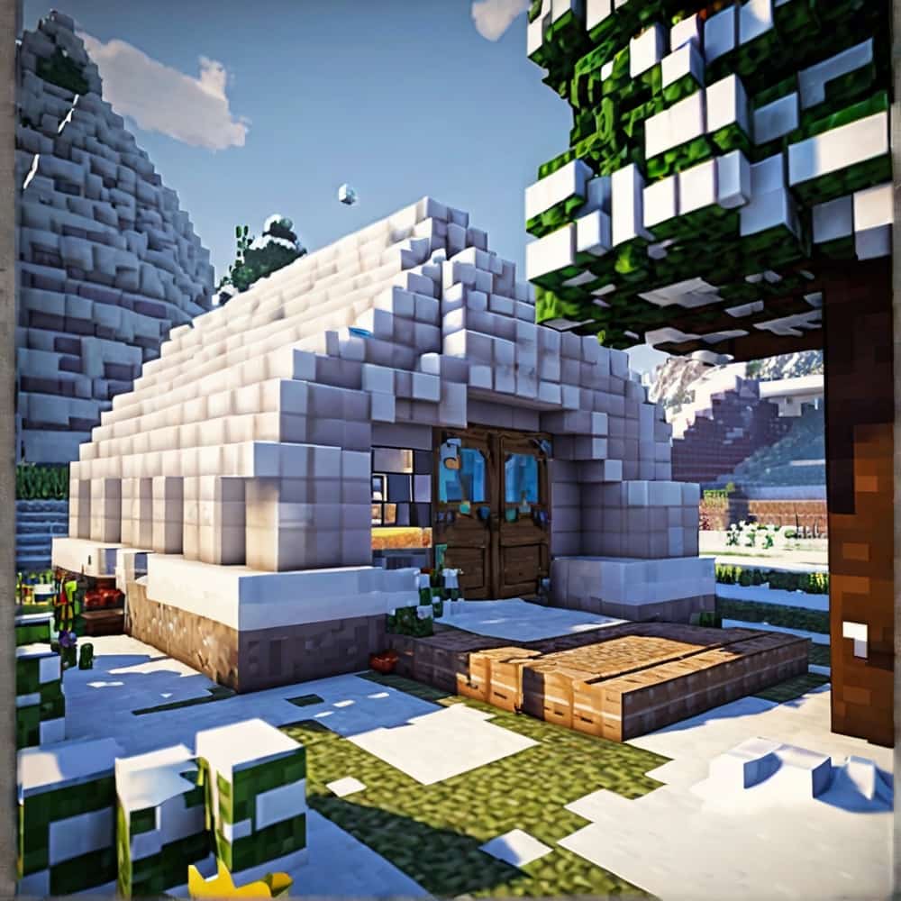 minecraft farm ideas with harness the chill of a snowy biome to grow cold resistant crops 1 