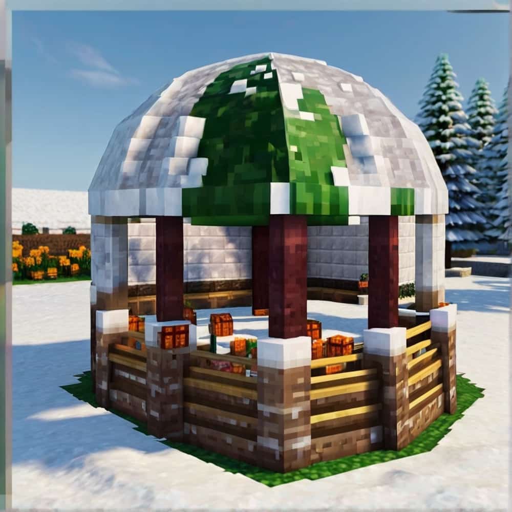 minecraft farm ideas with harness the chill of a snowy biome to grow cold resistant crops 2 